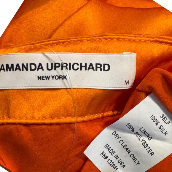 Amanda Uprichard X Stilla Gold-tone Chain Detail Sheen Skort in Fire Size M - Picture 9 of 9